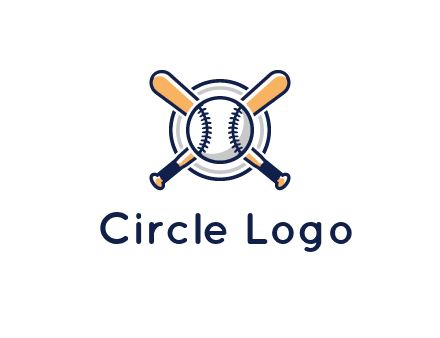 circle behind baseball and bat