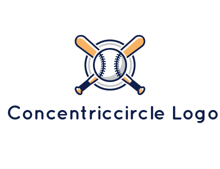 circle behind baseball and bat