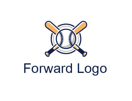circle behind baseball and bat