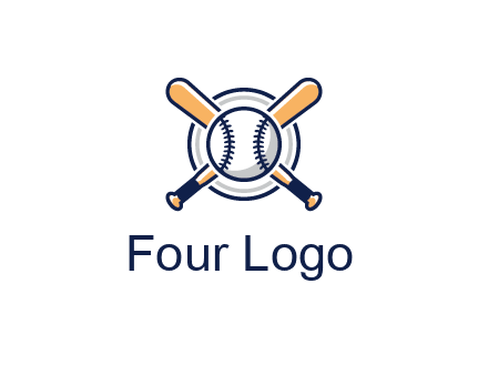 circle behind baseball and bat