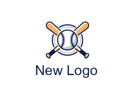 circle behind baseball and bat