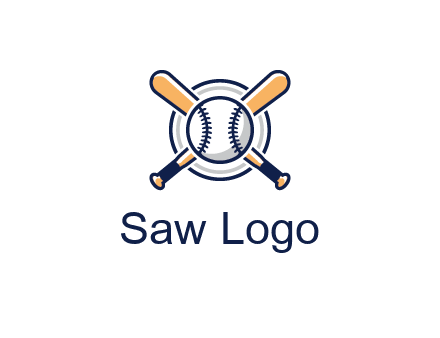 circle behind baseball and bat
