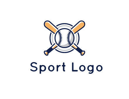 circle behind baseball and bat