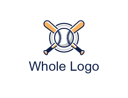 circle behind baseball and bat