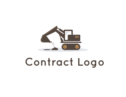 excavator dropping dirt on the floor