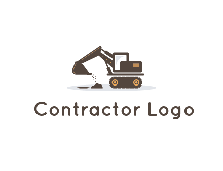 excavator dropping dirt on the floor