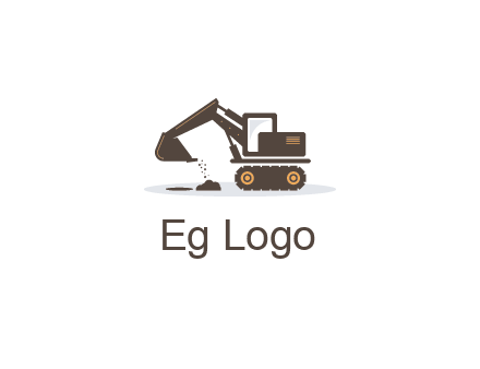 excavator dropping dirt on the floor