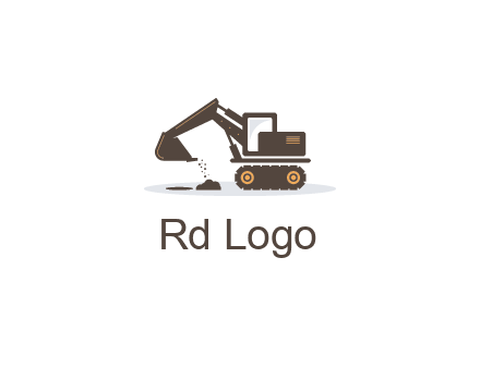 excavator dropping dirt on the floor