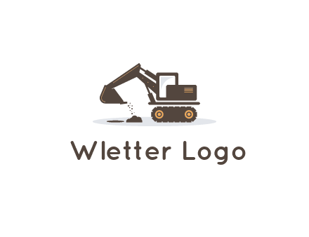 excavator dropping dirt on the floor