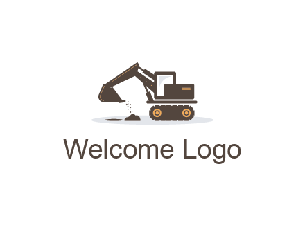 excavator dropping dirt on the floor