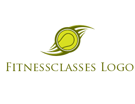 tennis ball in swooshes