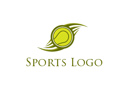tennis ball in swooshes