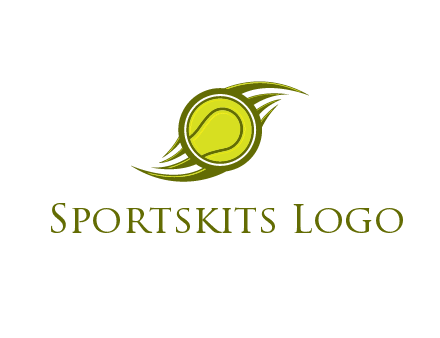 tennis ball in swooshes