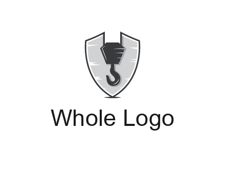 crane hook in shield