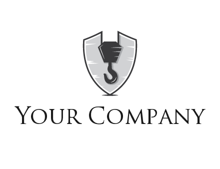 crane hook in shield
