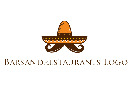 Mexican hat with big moustache