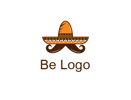 Mexican hat with big moustache