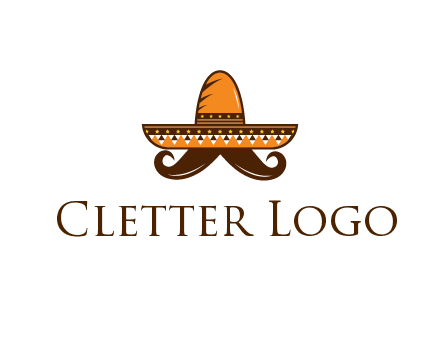 Mexican hat with big moustache