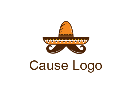 Mexican hat with big moustache