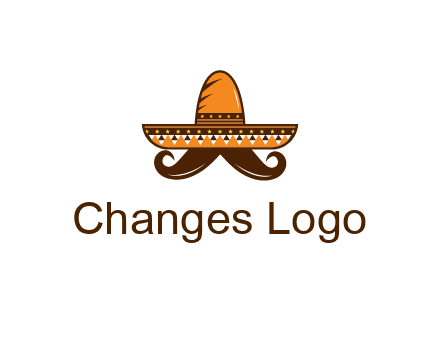 Mexican hat with big moustache