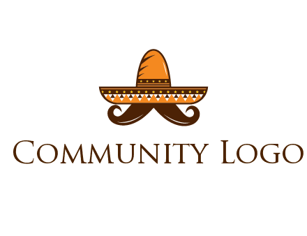 Mexican hat with big moustache