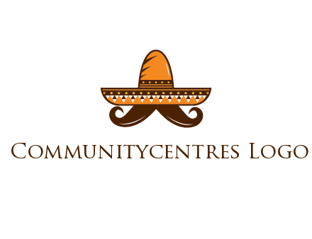 Mexican hat with big moustache