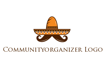 Mexican hat with big moustache