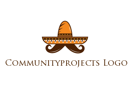Mexican hat with big moustache