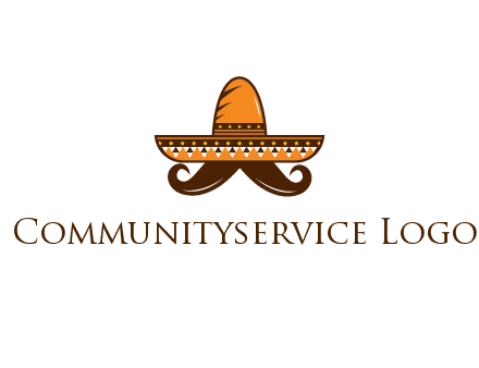 Mexican hat with big moustache