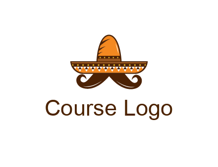 Mexican hat with big moustache