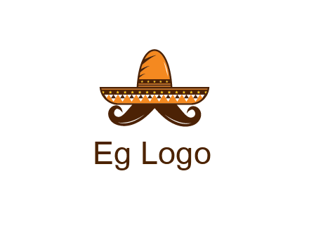 Mexican hat with big moustache