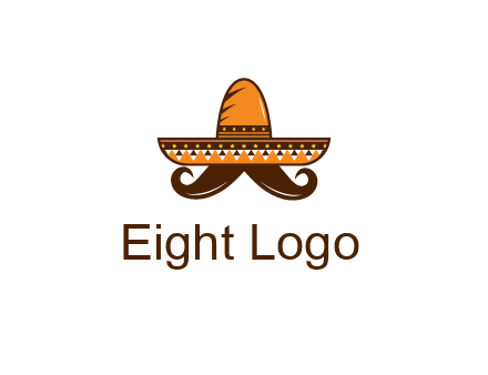 Mexican hat with big moustache