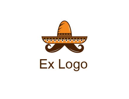 Mexican hat with big moustache