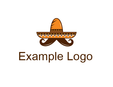 Mexican hat with big moustache