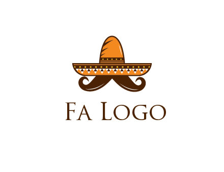 Mexican hat with big moustache