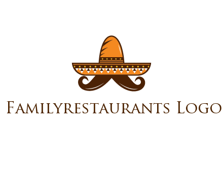 Mexican hat with big moustache