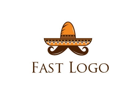 Mexican hat with big moustache