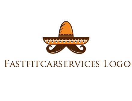 Mexican hat with big moustache
