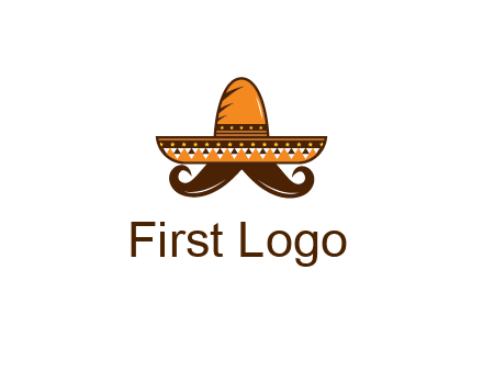 Mexican hat with big moustache