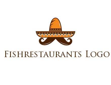 Mexican hat with big moustache