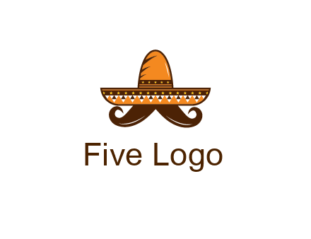 Mexican hat with big moustache