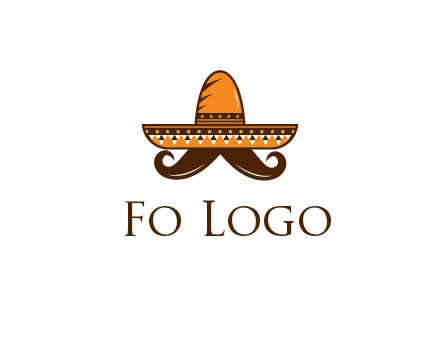 Mexican hat with big moustache