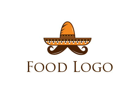 Mexican hat with big moustache