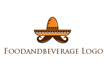 Mexican hat with big moustache