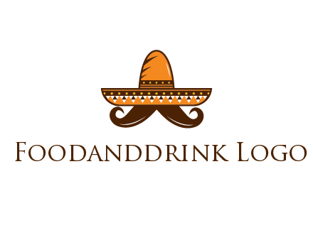 Mexican hat with big moustache