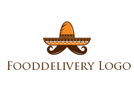 Mexican hat with big moustache