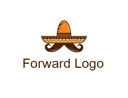 Mexican hat with big moustache