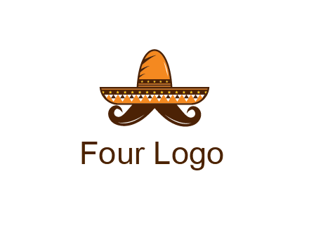 Mexican hat with big moustache