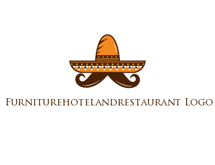 Mexican hat with big moustache