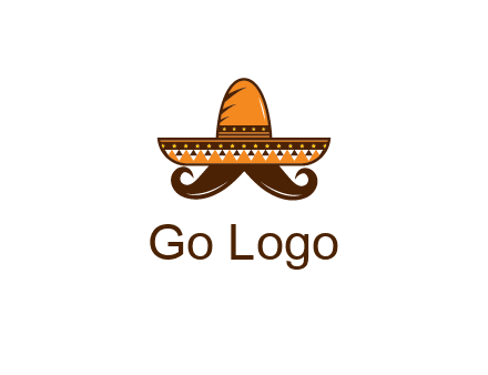 Mexican hat with big moustache